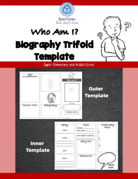 Preview of Who Am I? Biography Trifold Template