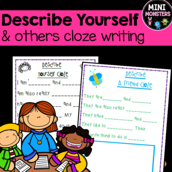 Preview of Character Description Writing Cloze Activity