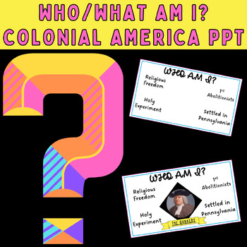 Preview of Who Am I Colonial America US History PowerPoint Game