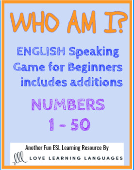 Who Am I English Game Numbers 0 50 Tpt