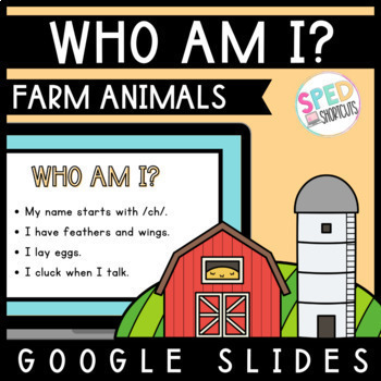 Preview of Who Am I? Farm Animal Guessing Game | Making Inferences 