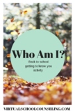 Who Am I - Getting to know you activity