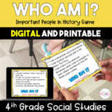 Who Am I?  Important People in History Game - 4th Grade {D