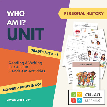 Preview of Who Am I? Unit Study - Grade K BC Socials