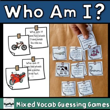 Preview of Vocabulary guessing game - describing, naming, classification, categorization