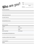Who Are You? Getting to know your students