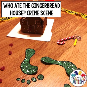 Preview of Who Ate the Gingerbread Man's House? Gingerbread Crime Scene