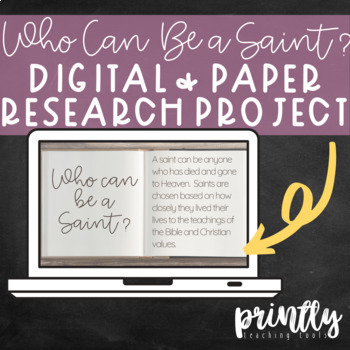 Preview of Who Can Be a Saint? Research Project | All Saints' Day | Virtual Learning