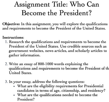 if i become president essay