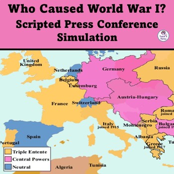 Preview of Who Caused World War 1? Simulated Press Conference of WW1 Leaders, Editable