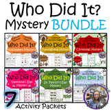 Who Did It? Holiday Science Mystery Activity Packet BUNDLE
