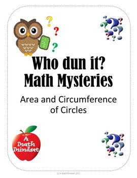 Preview of Who Dun it Math Mysteries Circumference and Areas