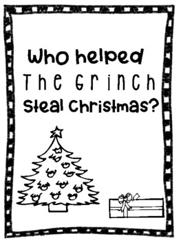Preview of Who Helped the Grinch Steal Christmas Math Activity