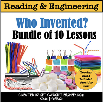 Preview of Inventions with Engineering and Reading | Bundle of Ten STEM and ELA  Lessons