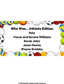 Preview of Who Is Athletes Bundle!