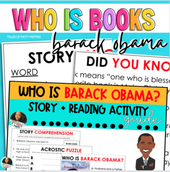 Preview of Who Is Barack Obama Reading Comprehension Activity