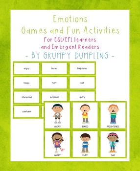 Preview of {Freebie}Emotions-Games and Activities for ESL/EFL Learners and Emergent Readers