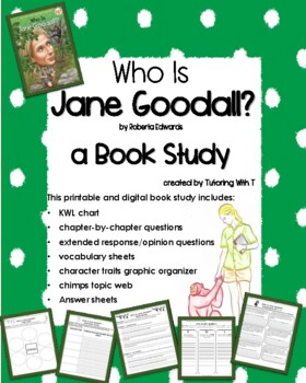 Preview of Who Is Jane Goodall? - Book Study