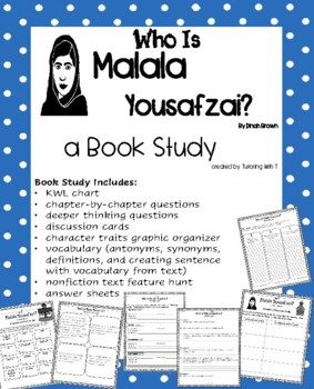 Preview of Who Is Malala Yousafzai? - a Book Study