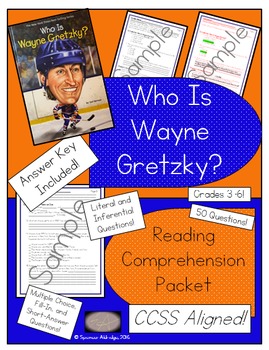 Preview of *FREE* Who Is Wayne Gretzky? - Reading Comprehension Packet