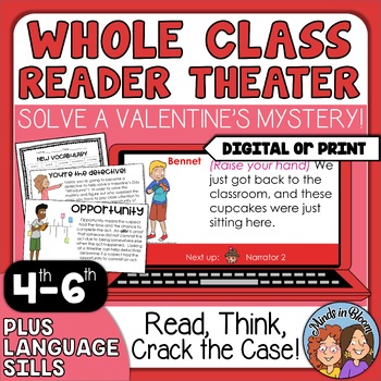Preview of Reader Theater Solve a Mystery Valentines Day activities Readers theatre Scripts
