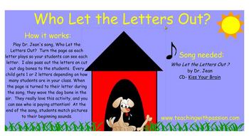 Preview of Who Let the Letters Out? SMART Notebook Activity