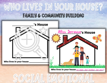 Preview of Who Lives In Your House? Social Emotional & Family Activity