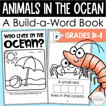 Preview of Who Lives in the Ocean? An Interactive Build-A-Word Book for K-1