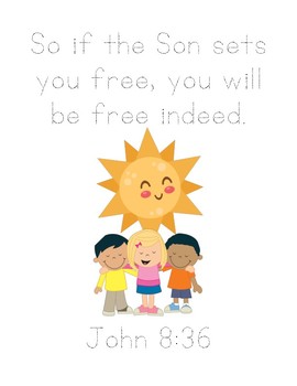 Who Owns the Sun? Bible Verse Printable (John 8.36)
