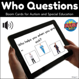 Who Questions BOOM CARDS™ Real Pictures Digital Resource W