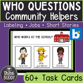Who Questions Community Helpers Speech Therapy Boom Cards 