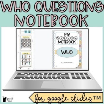 Preview of Who Questions Digital Interactive Notebook Activities for Speech Therapy