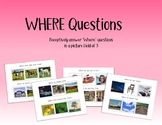 Where Questions Speech Therapy (real pictures in a field of 3)