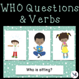 Who Questions & Verbs: Boom Cards