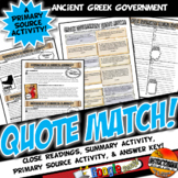 Who Said it? Ancient Greek Government Quote Match-Democrac