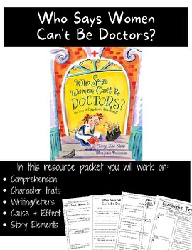 Preview of Who Says Women Can't Be Doctors? | Reading, Writing, Text Evidence, and More!