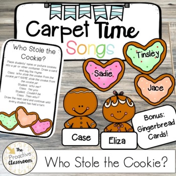 Preview of Who Stole the Cookie | Carpet Time Song | Preschool | Kindergarten | Name