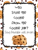 Who Stole the Cookie from the Cookie Jar? Song Printable a