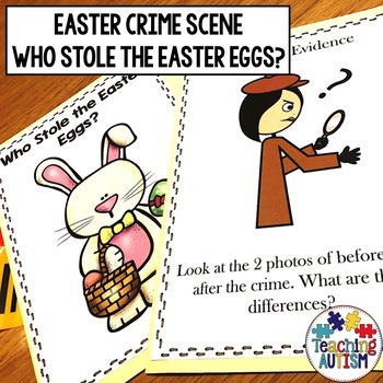 Preview of Who Stole the Easter Eggs? Easter Crime Scene