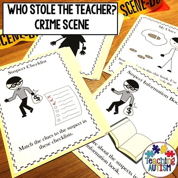 Preview of Who Stole the Teacher? Back to School Crime Scene