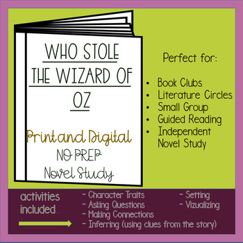 Preview of Who Stole the Wizard of Oz Novel Study - Distance Learning