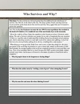 Preview of Who Survives and Why?