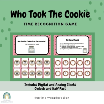 Preview of Who Took The Cookie - Time Recognition Game for Primary Learners