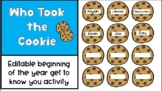 Who Took the Cookie Editable Getting to Know You/Name Activity