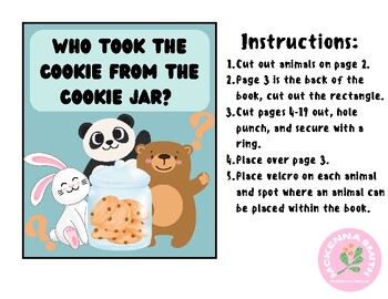 Preview of Who Took the Cookie From the Cookie Jar- Interactive Book