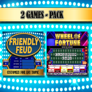 Preview of 2 Games Wheel of Fortune and Family Feud - PowerPoint Templates