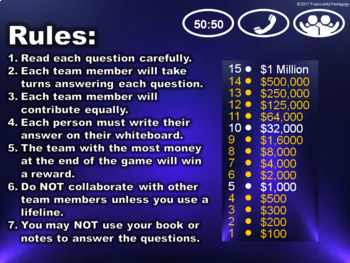 premade who wants to be a millionaire trivia questions for kids