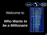 Who Wants to be a Millionaire Math Game