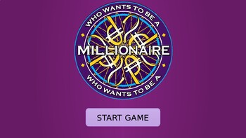 Preview of Who Wants to be a Millionaire - PowerPoint Game Template-with Lifeline!