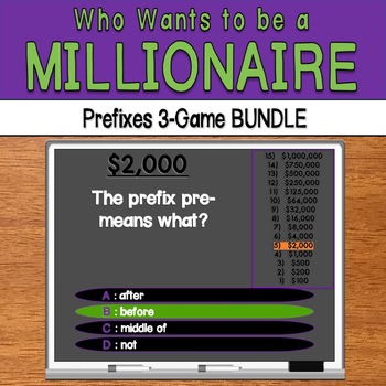 Preview of Who Wants to be a Millionaire: Prefixes 3 GAME BUNDLE